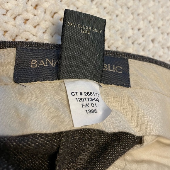 33x32 Men’s Banana Republic Brown Wool Blend Dress Pants - Picture 3 of 4